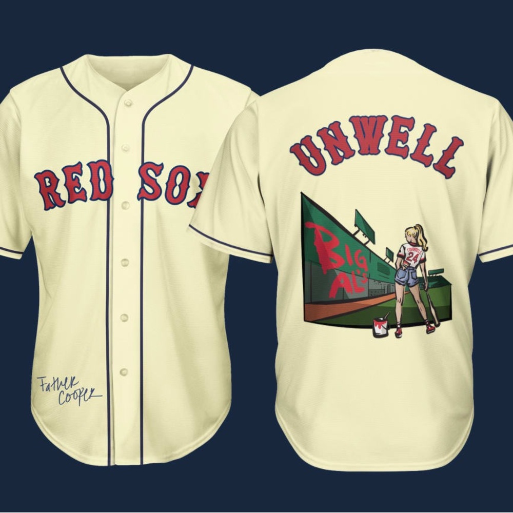Red Sox Jersey Alex Cooper Unwell Size Small
